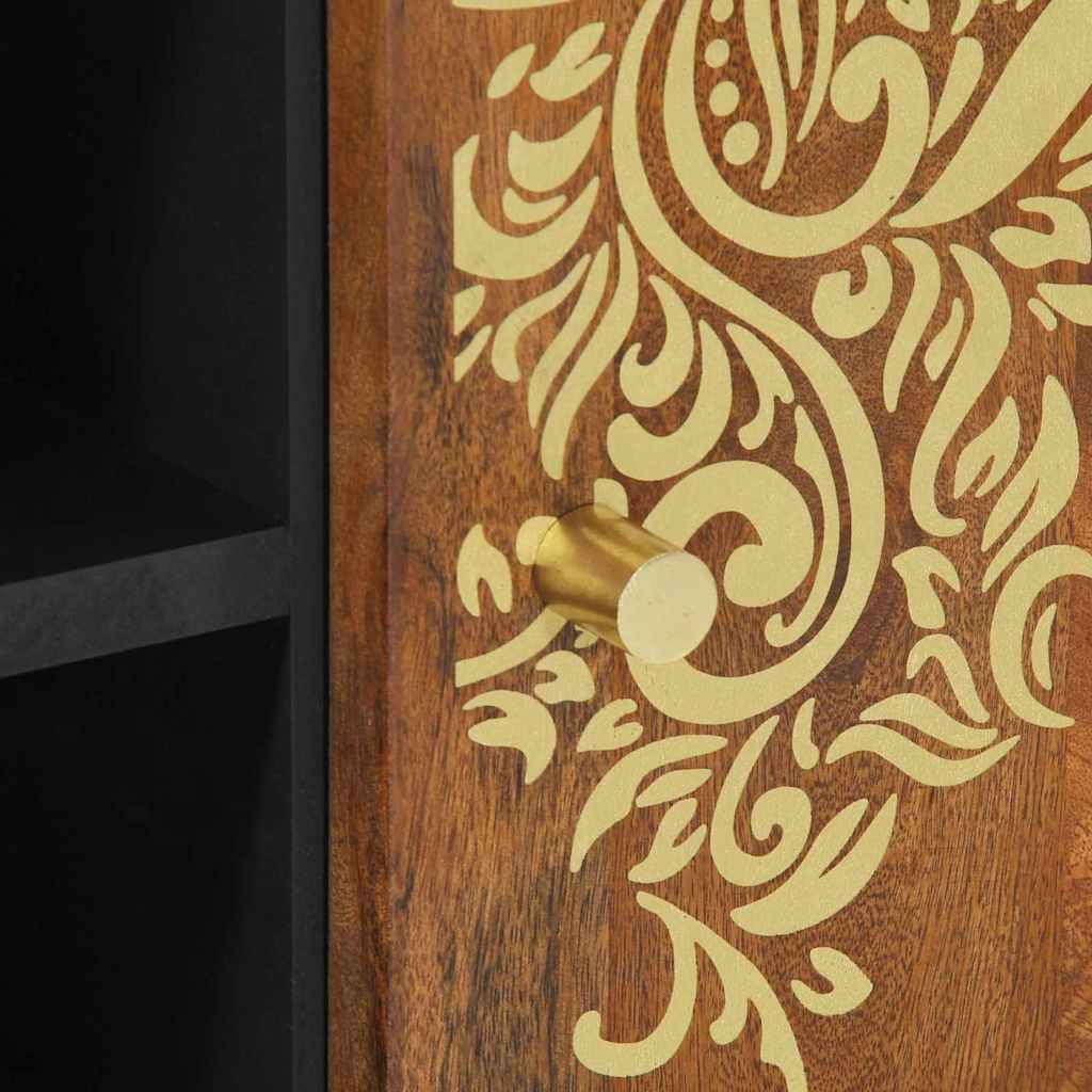 vidaXL TV-Schränk mit Tür Honigbraun 80 x 33 x 46 cm Massivholz Mango