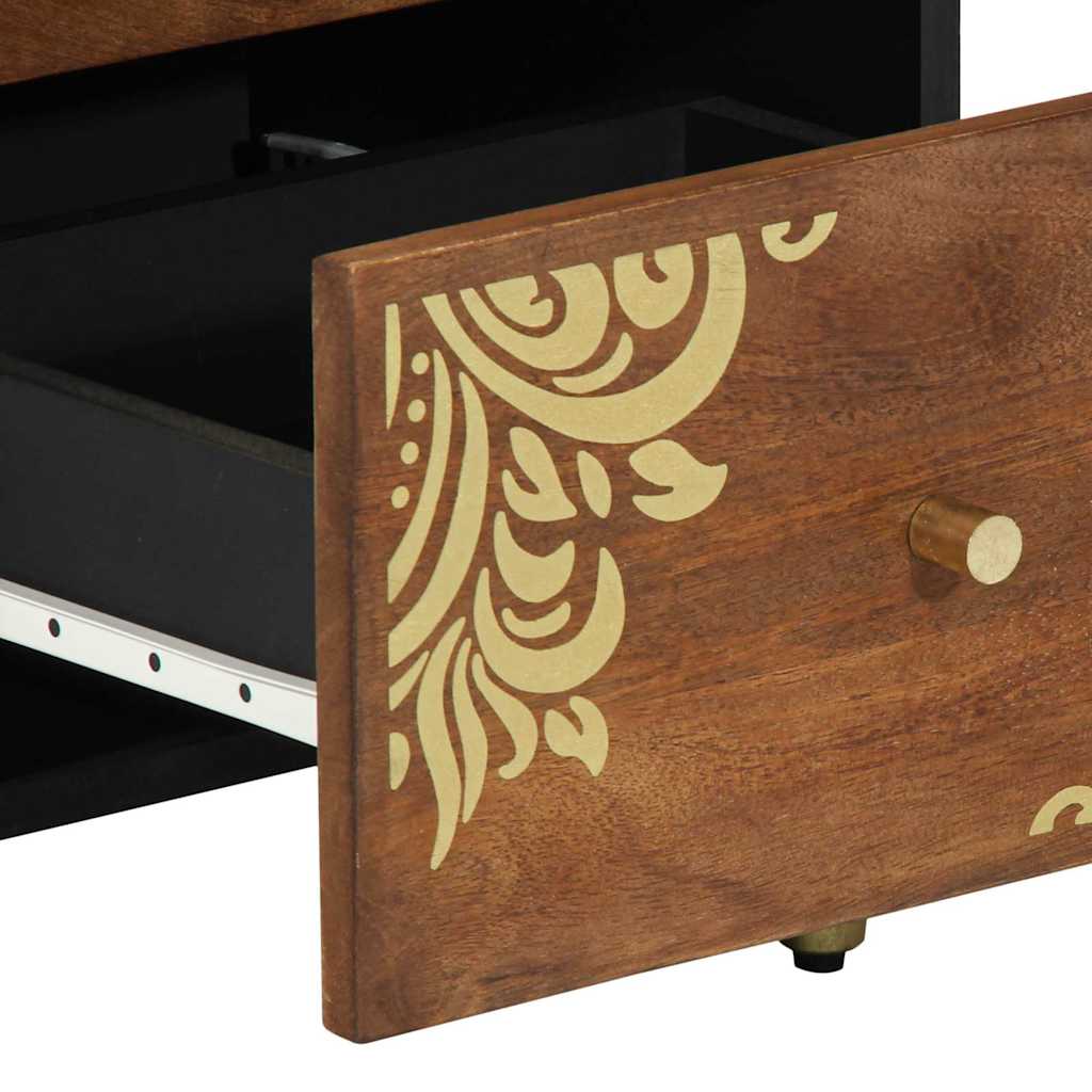 vidaXL Sideboard mit Schubladen Braun 40 x 33 x 75 cm Massivholz Mango