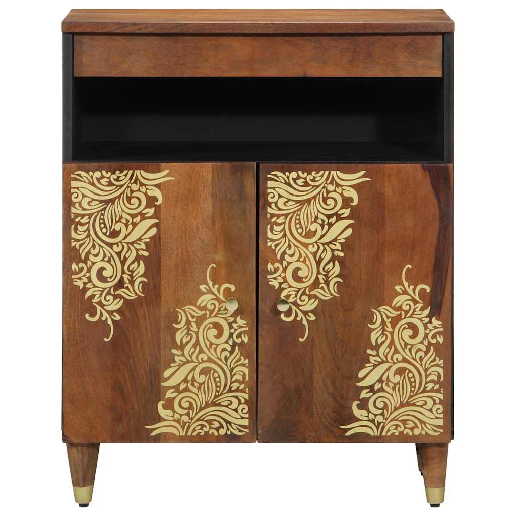 vidaXL Sideboard mit Regal Braun 60 x 33 x 75 cm Massivholz Mango