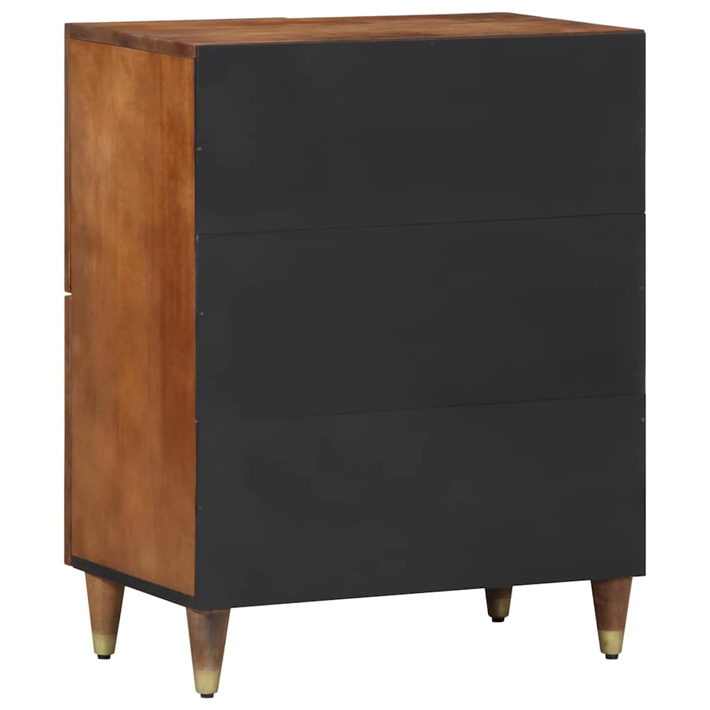 vidaXL Sideboard mit Regal Braun 60 x 33 x 75 cm Massivholz Mango