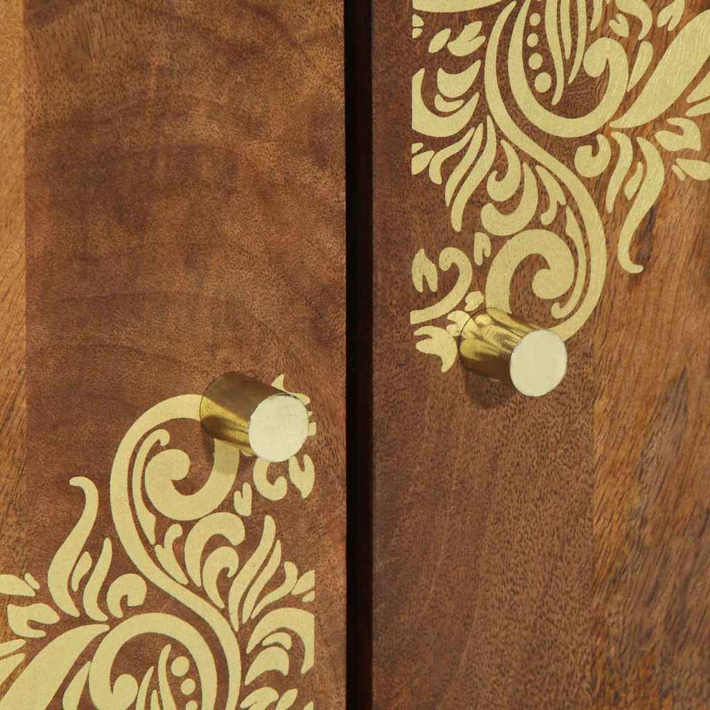 vidaXL Sideboard mit Regal Braun 60 x 33 x 75 cm Massivholz Mango