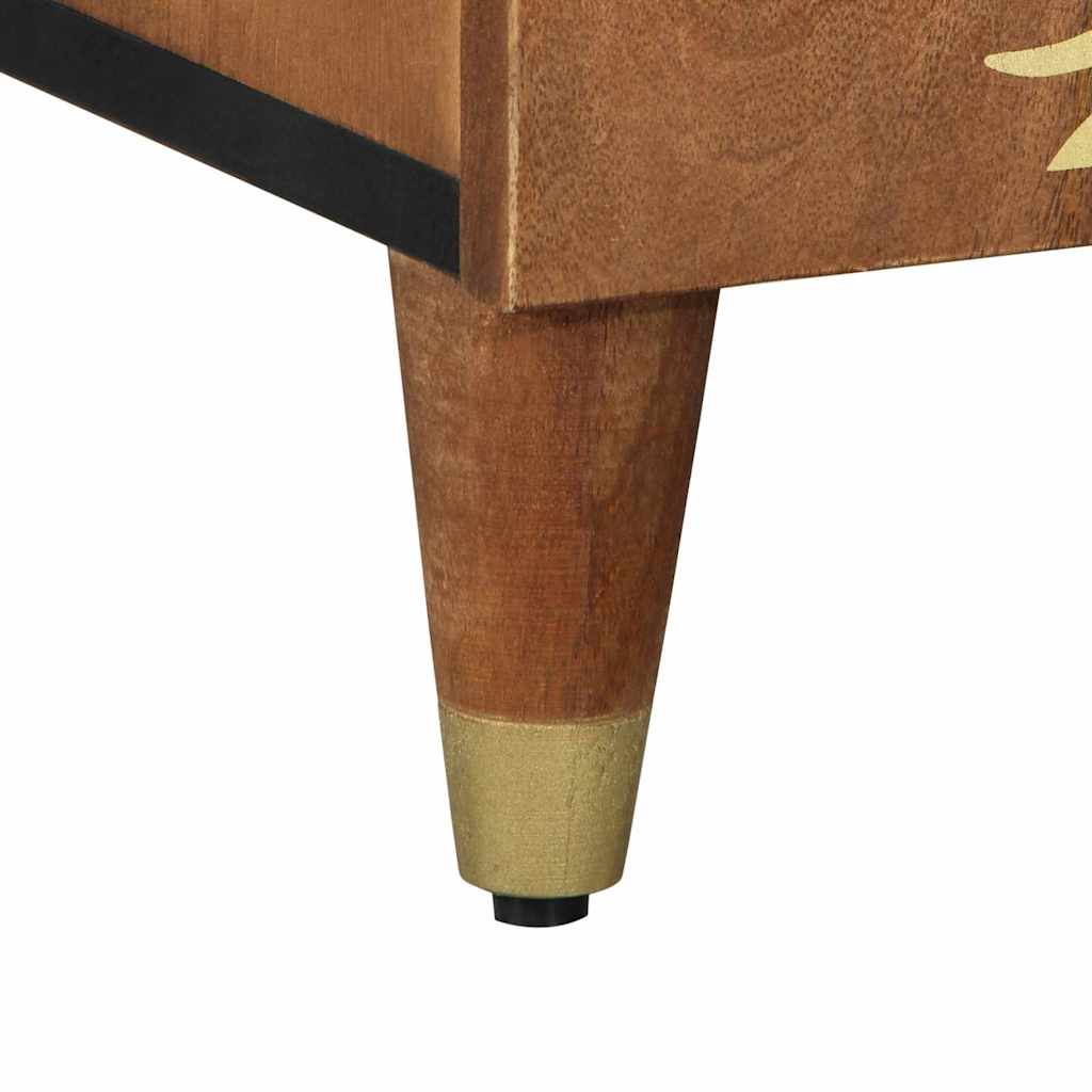 vidaXL Sideboard mit Regal Braun 90 x 33 x 75 cm Massivholz Mango