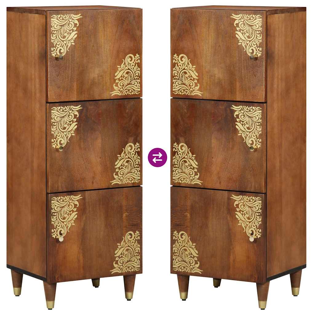 vidaXL Highboard mit Regal Braun 40 x 33 x 110 cm Massivholz Mango