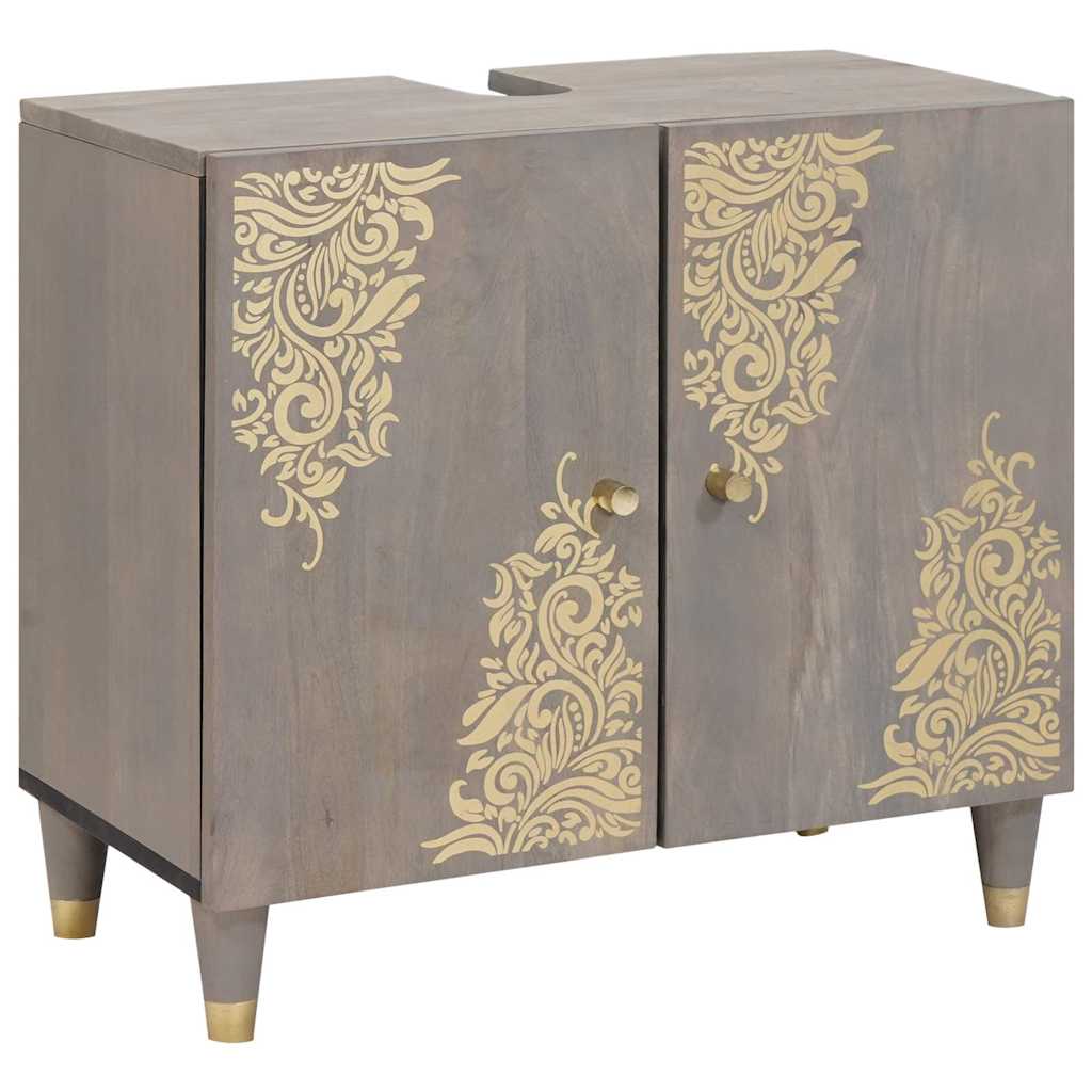 vidaXL Waschbeckenunterschrank mit Speicher Honigbraun 62 x 33 x 58 cm