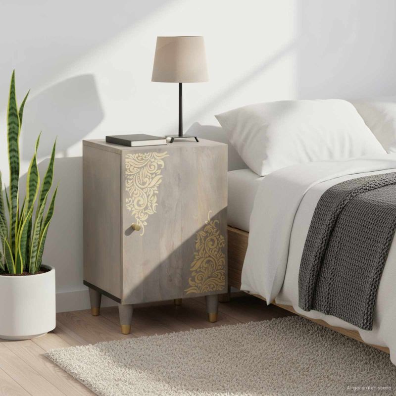 vidaXL Badezimmerschrank Honigbraun 38 x 33 x 58 cm Massivholz Mango