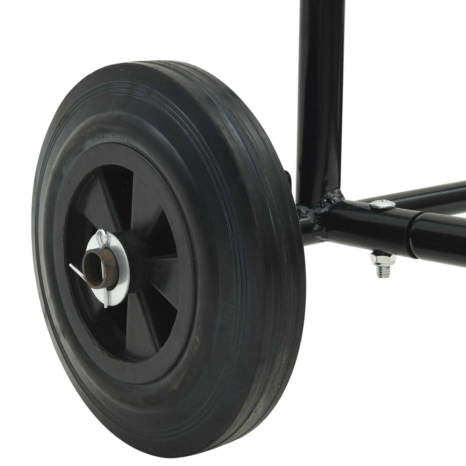 vidaXL Handwagen Schwarz und Rot 49 x 49 x 101 cm Stahl