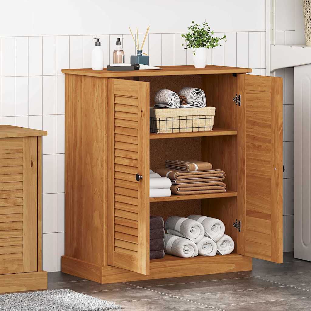 vidaXL Badezimmer Schrank Sonstiges VIGO Braun Massivholz Kiefer