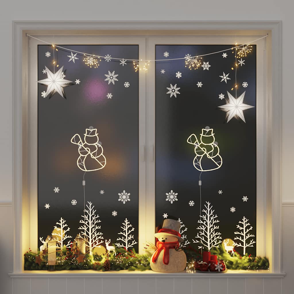 vidaXL Weihnachtsbeleuchtung Rentier-Silhouette 2Stk. 35 LEDs Warmweiß