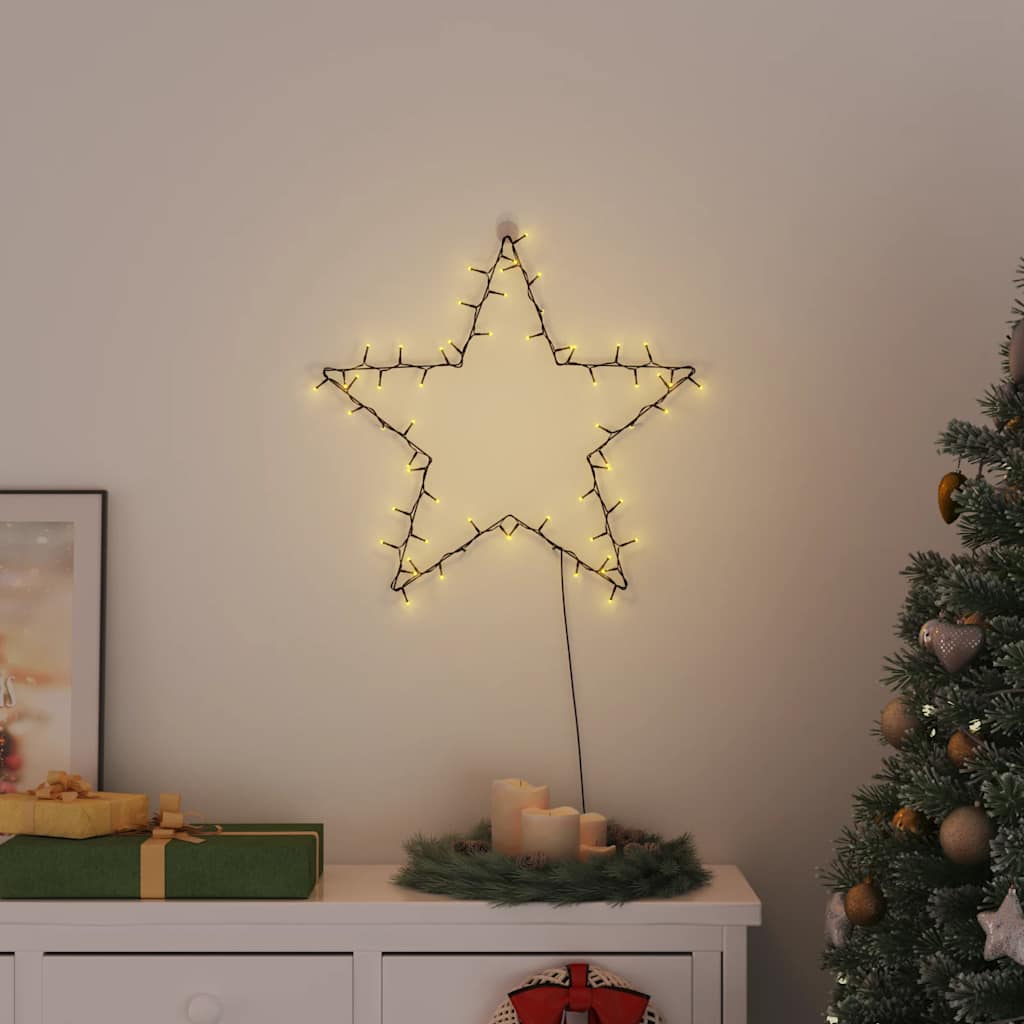 vidaXL Weihnachtssterne mit Erdspießen 3 Stk. 50 LEDs 29 cm