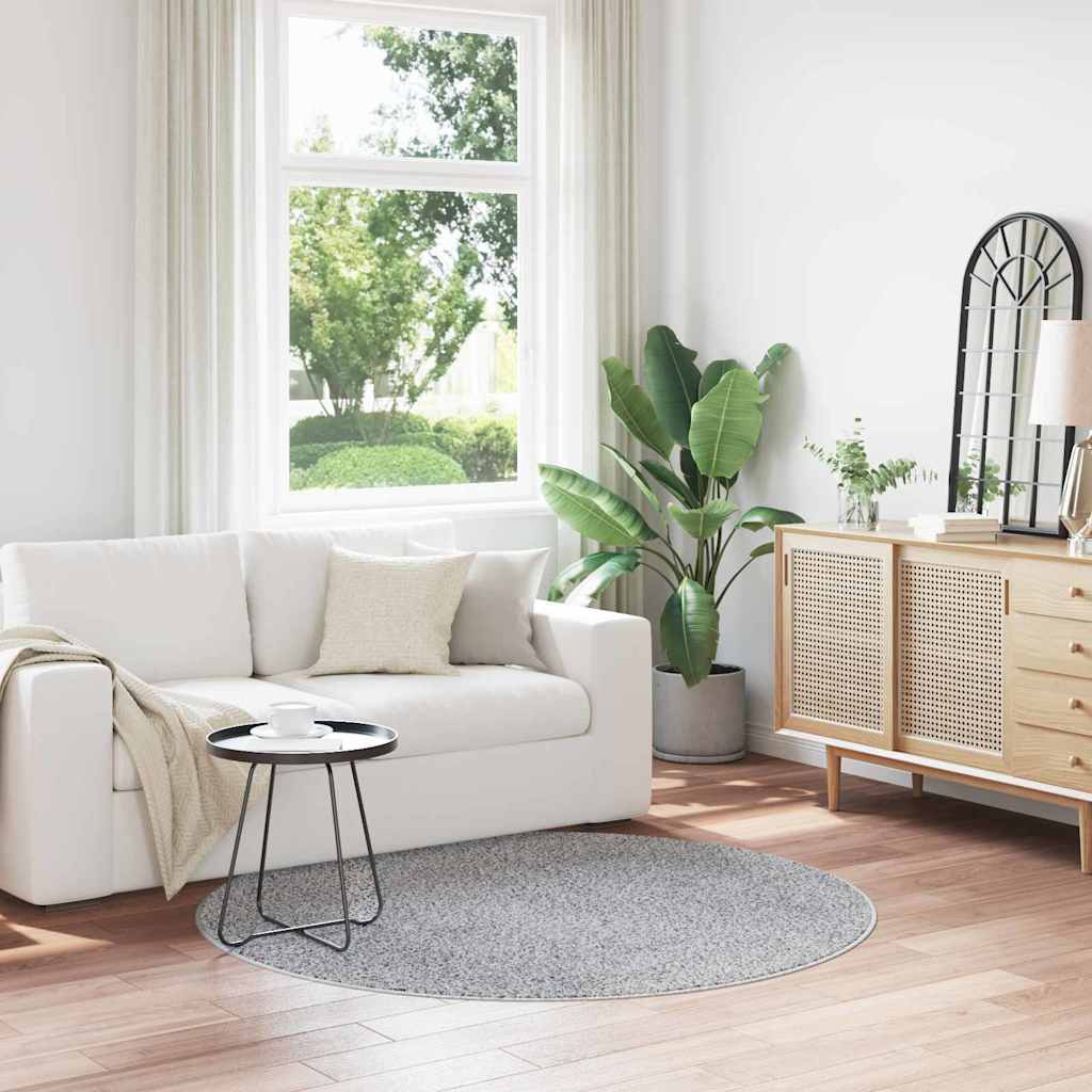 vidaXL Shaggy-Teppich Dunkelgrau 80x150 cm Rutschfest