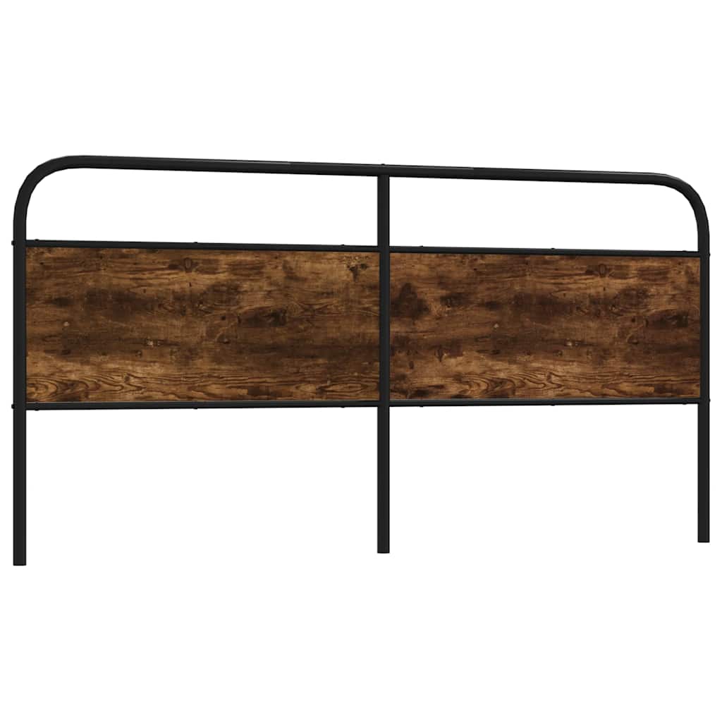 vidaXL Kopfteil Räuchereiche 75 cm Stahl und Holzwerkstoff