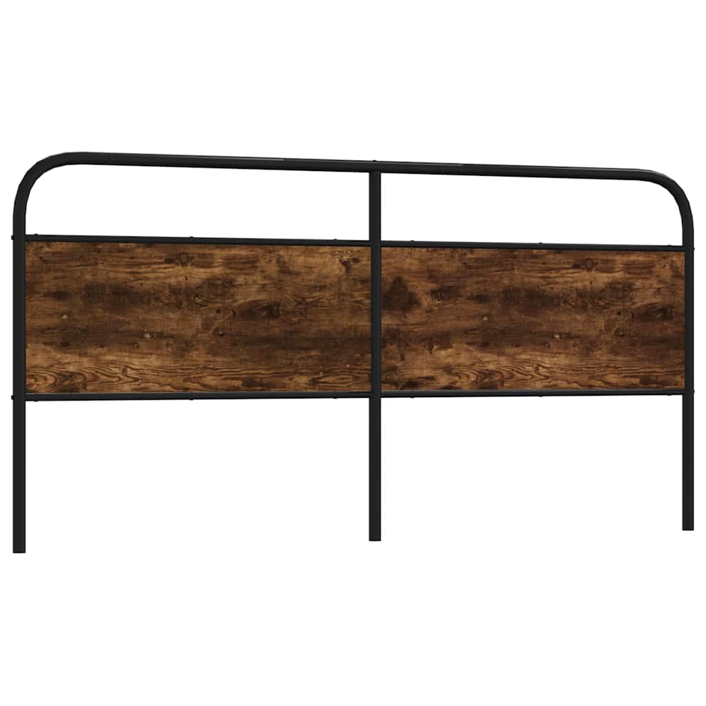 vidaXL Kopfteil Räuchereiche 75 cm Stahl und Holzwerkstoff