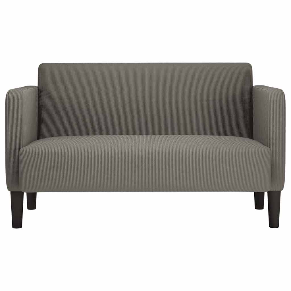 vidaXL Zweisitzer-Sofa Hellgrau 109 cm Cordstoff