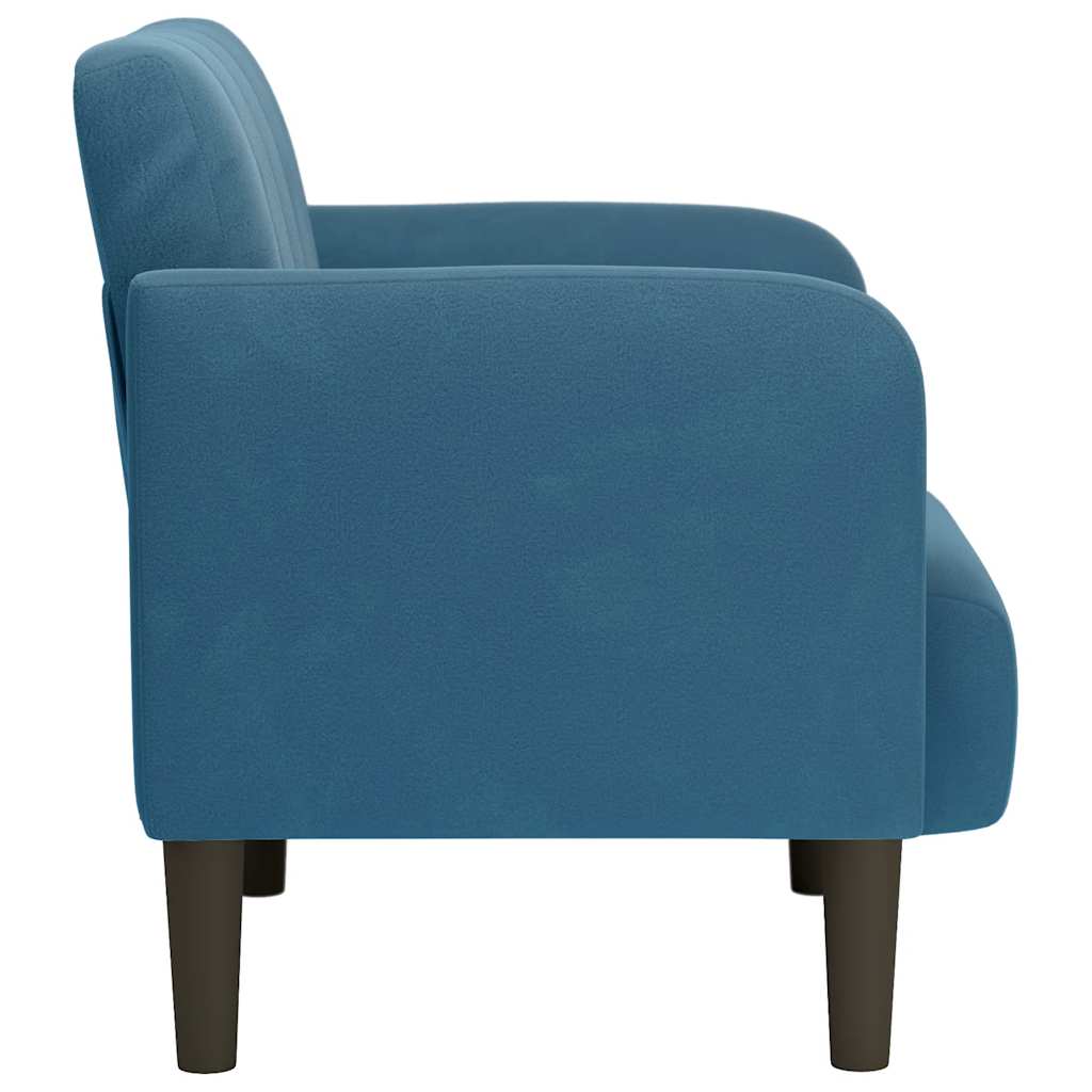 vidaXL Sessel mit Armlehnen Blau 54 cm Samt