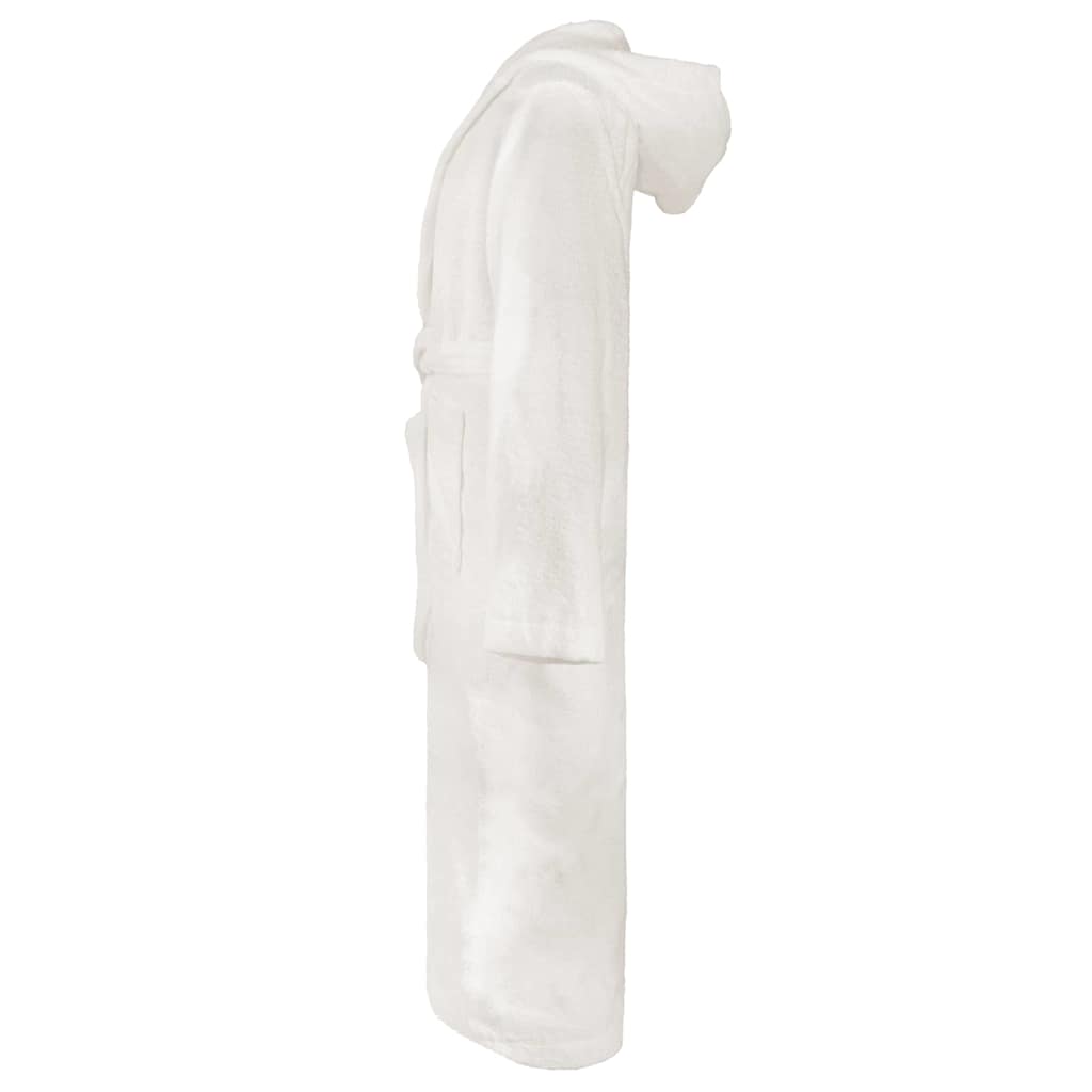 vidaXL Bademantel KINN Weiß S Baumwolle