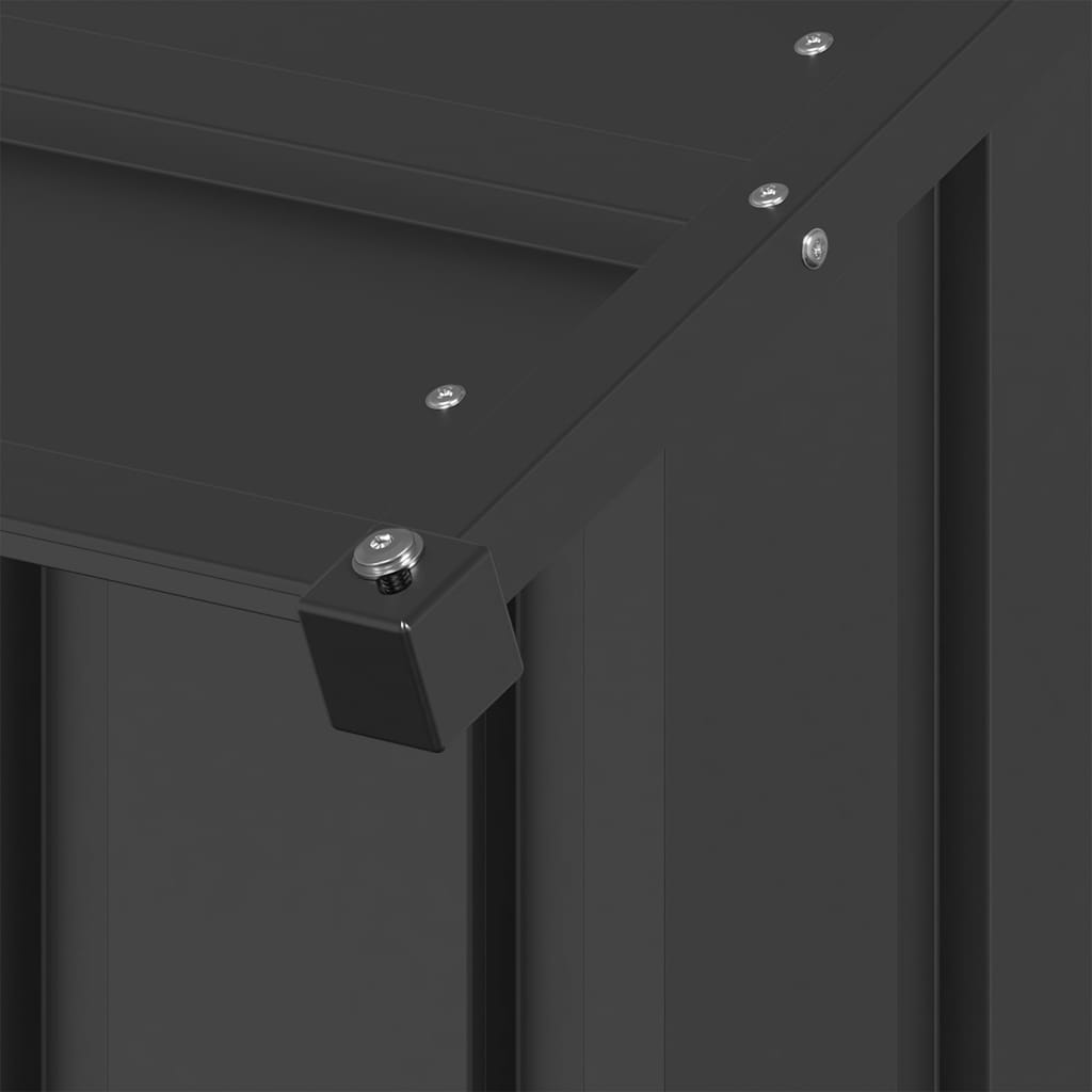 vidaXL Hundehütte mit Dach 131x101x102 cm Verzinkter Stahl