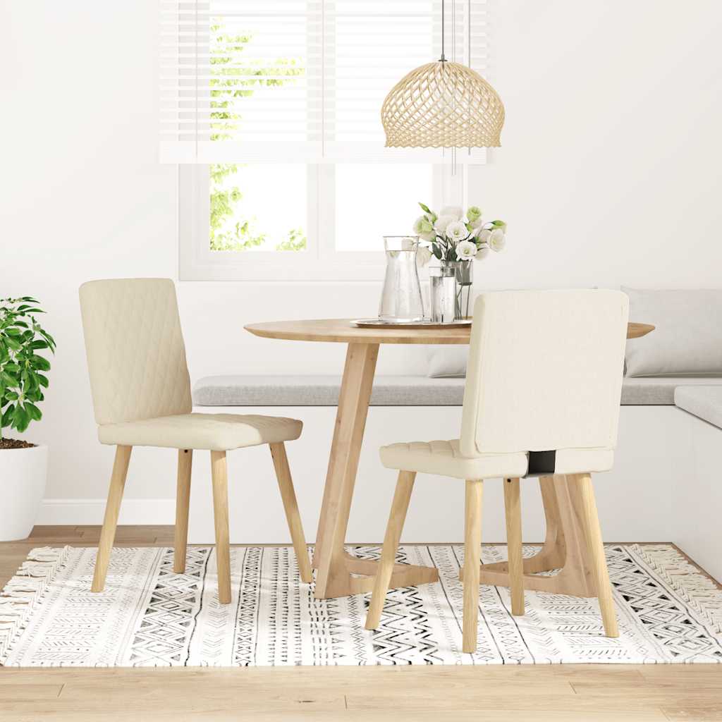 vidaXL Esszimmerstühle 4 Stk. Hellgrau Stoff