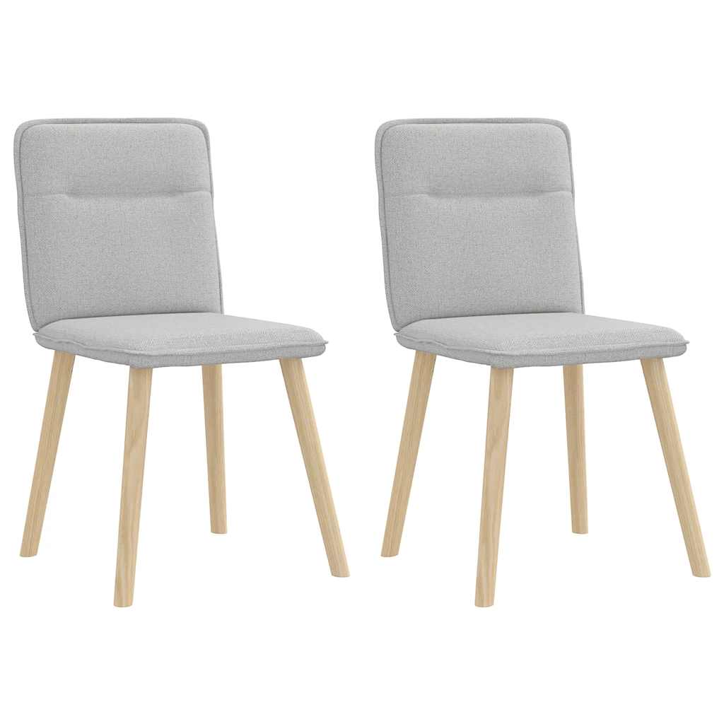vidaXL Esszimmerstühle 4 Stk. Hellgrau Stoff