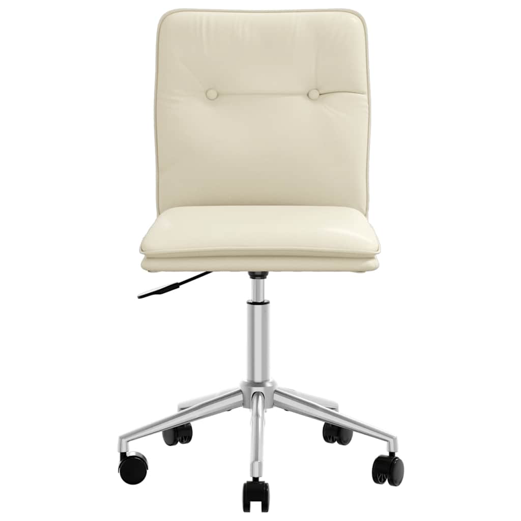 vidaXL Esszimmerstuhl Creme Kunstleder