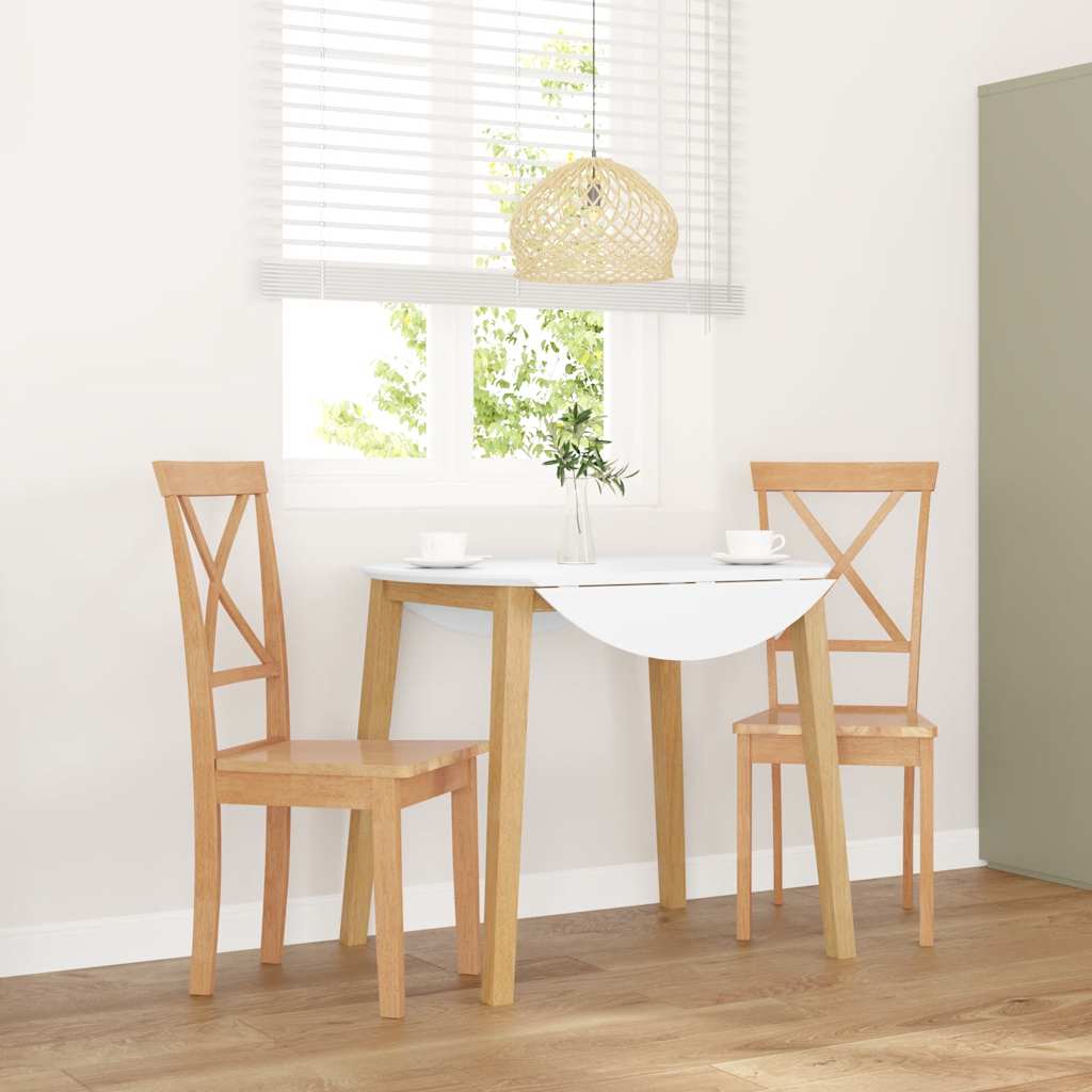 vidaXL Esszimmerstühle mit Kissen 2 Stk. Braun Massivholz Gummibaum