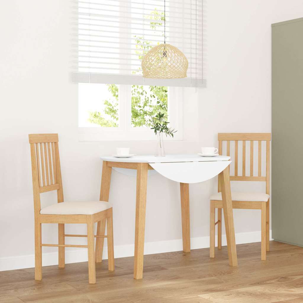 vidaXL Esszimmerstühle mit Kissen 2 Stk. Braun Massivholz Gummibaum