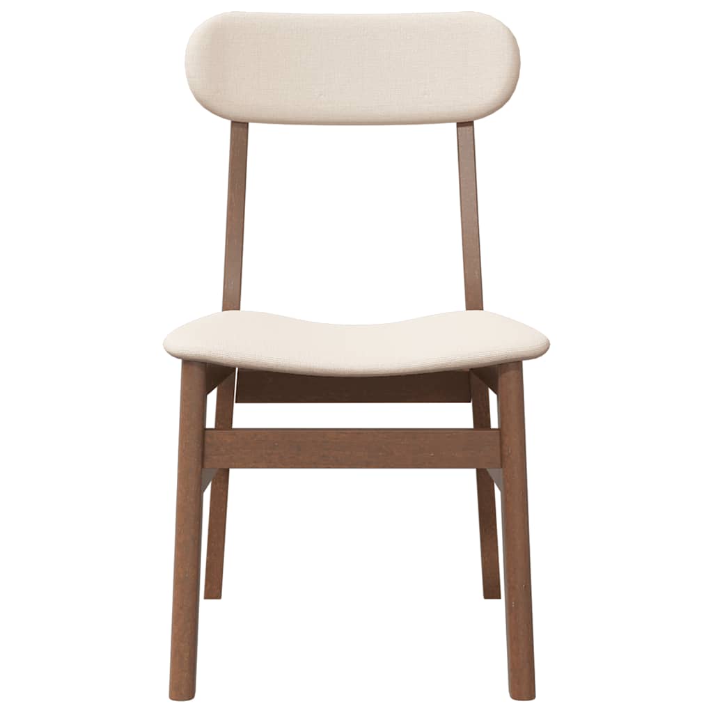vidaXL Esszimmerstühle mit Kissen 2 Stk. Braun Massivholz Gummibaum