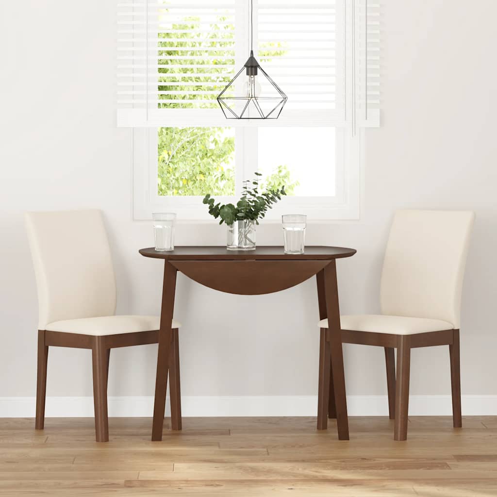 vidaXL Esszimmerstühle mit Kissen 2 Stk. Braun Massivholz Gummibaum