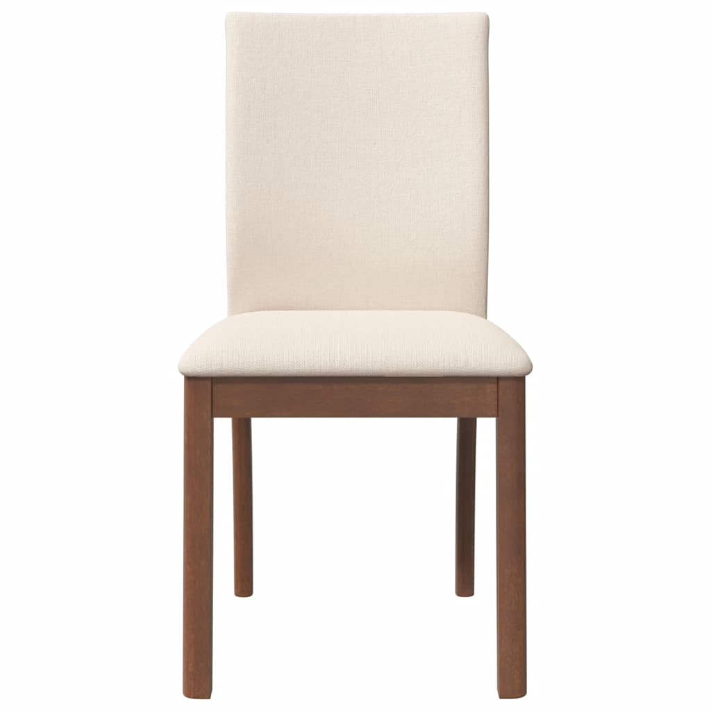 vidaXL Esszimmerstühle mit Kissen 2 Stk. Braun Massivholz Gummibaum