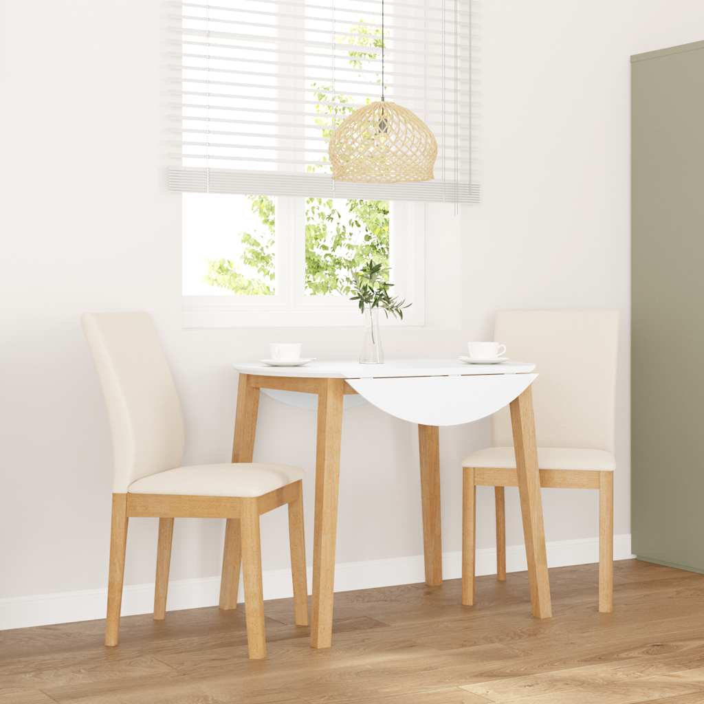 vidaXL Esszimmerstühle mit Kissen 2 Stk. Braun Massivholz Gummibaum