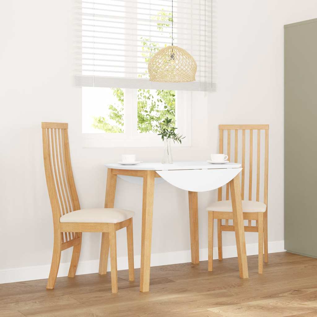 vidaXL Esszimmerstühle mit Kissen 2 Stk. Braun Massivholz Gummibaum