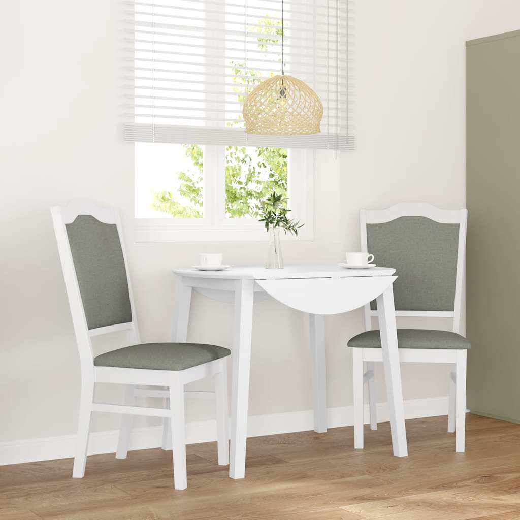 vidaXL Esszimmerstühle mit Kissen 2 Stk. Braun Massivholz Gummibaum