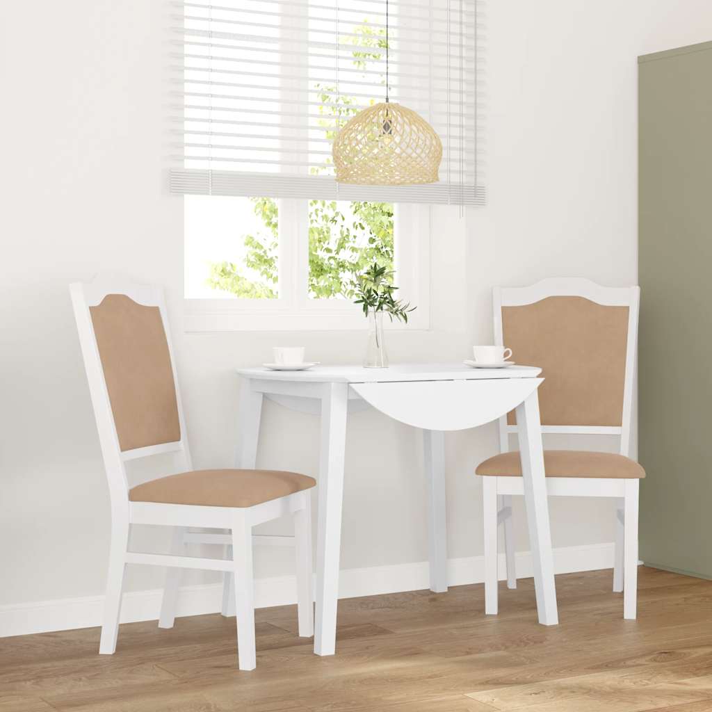 vidaXL Esszimmerstühle mit Kissen 2 Stk. Braun Massivholz Gummibaum