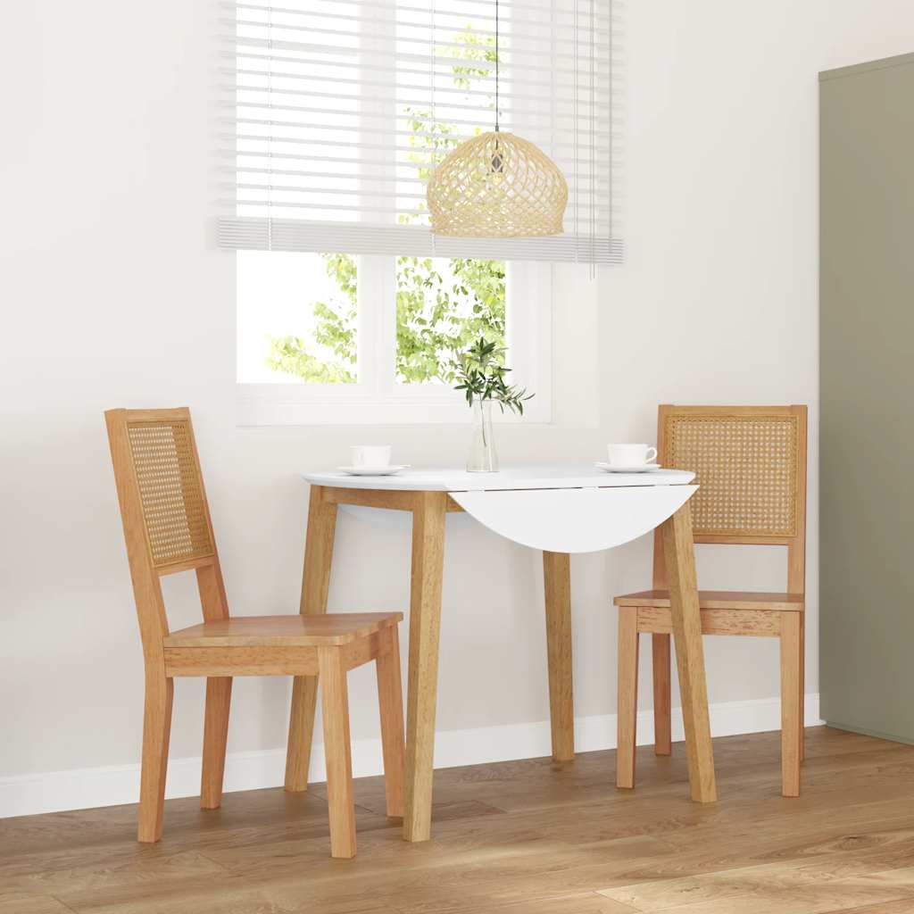 vidaXL Esszimmerstühle mit Kissen 2 Stk. Braun Massivholz Gummibaum