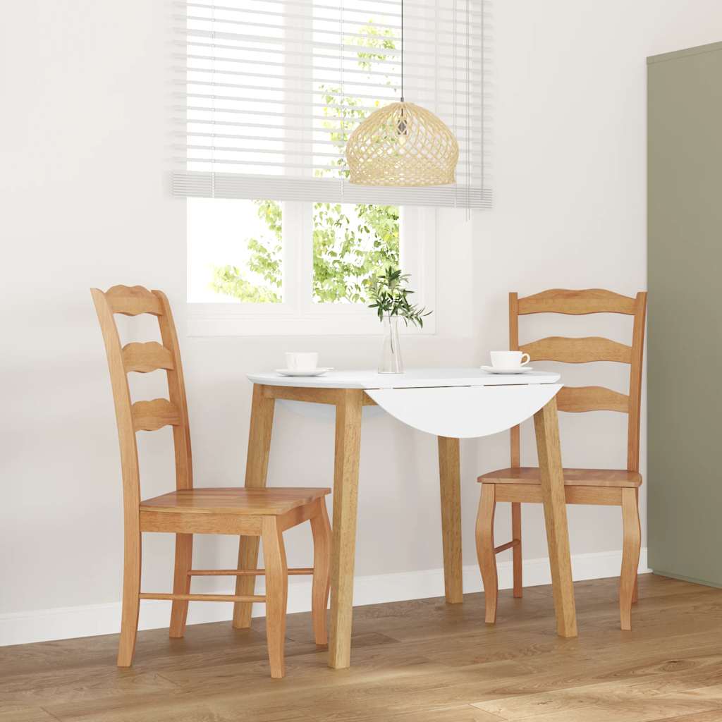 vidaXL Esszimmerstühle mit Kissen 2 Stk. Braun Massivholz Gummibaum