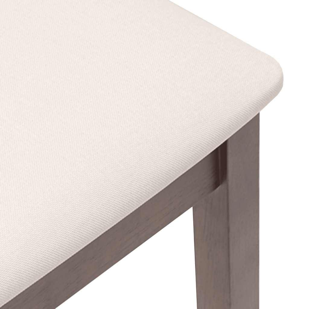 vidaXL Barhocker mit Kissen 2 Stk. Braun Massivholz Gummibaum