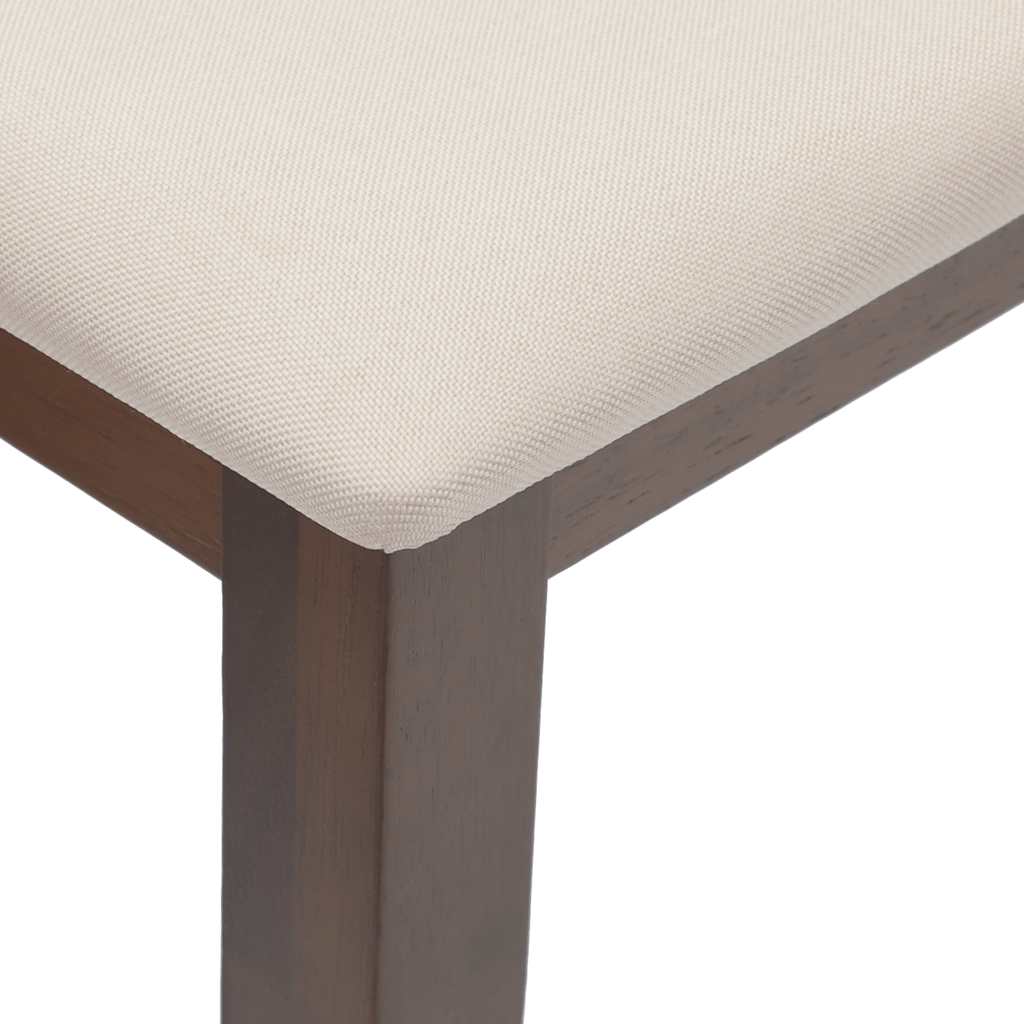 vidaXL Bank 110 cm Braun Massivholz Gummibaum