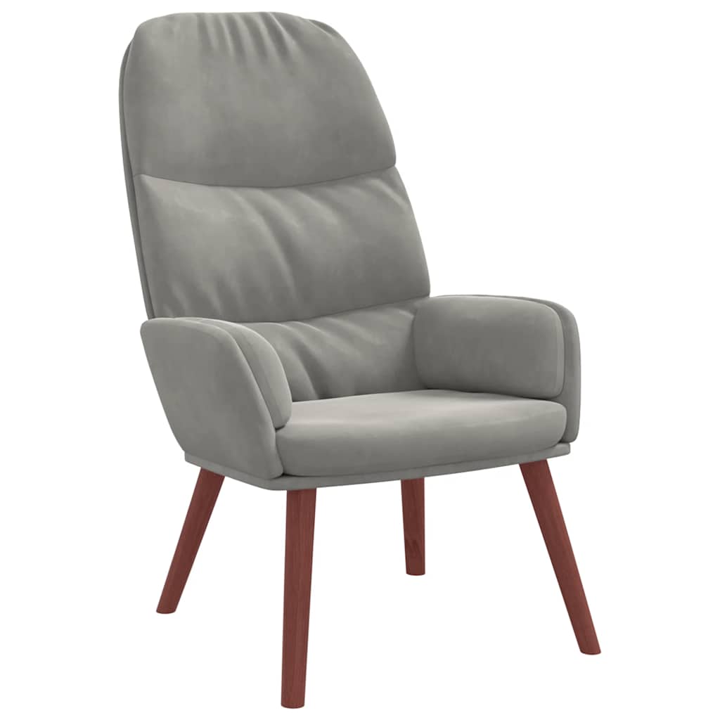 vidaXL Relaxsessel Hellgrau Samt