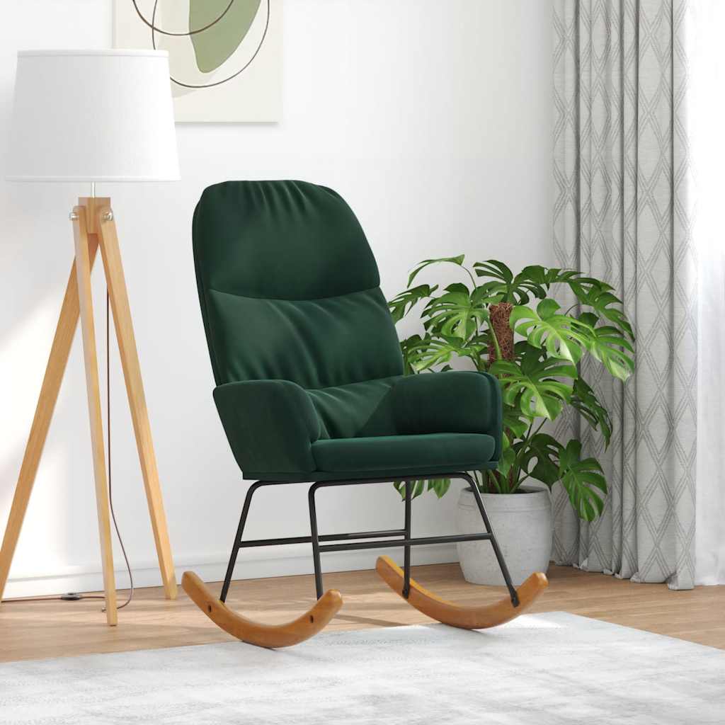 vidaXL Schaukelstuhl Hellgrau Samt