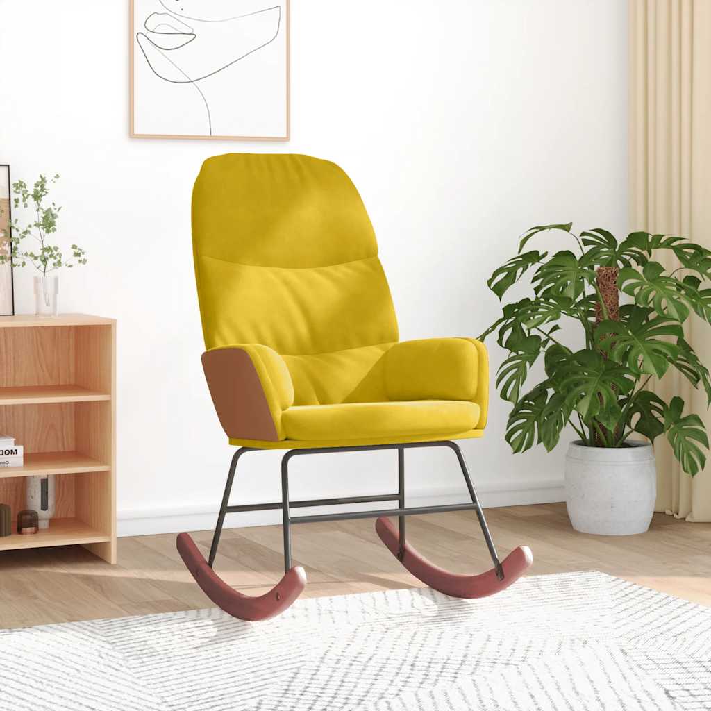 vidaXL Schaukelstuhl Hellgrau Samt