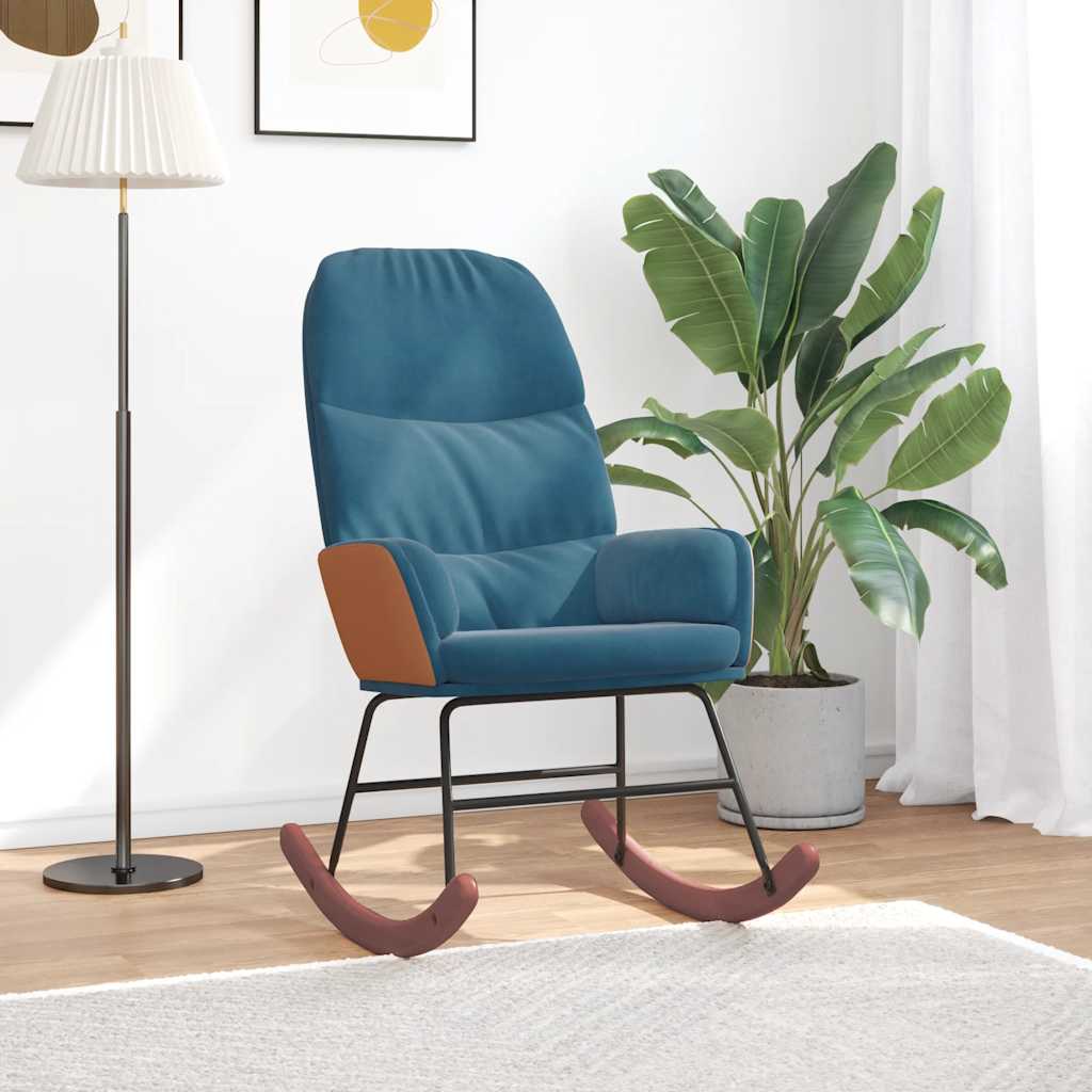 vidaXL Schaukelstuhl Hellgrau Samt