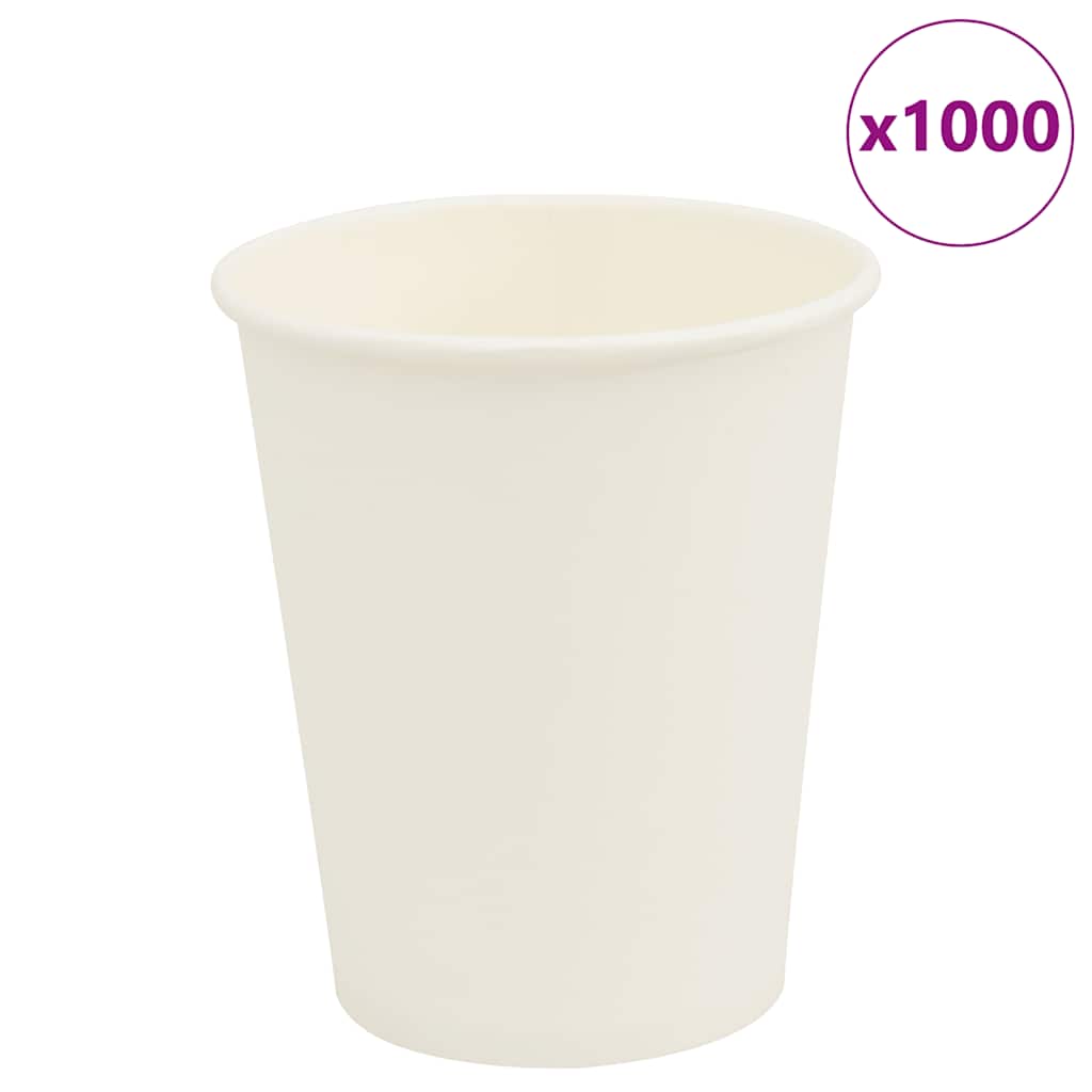vidaXL Pappbecher 1000 Stk. 4oz 100ml Weiß