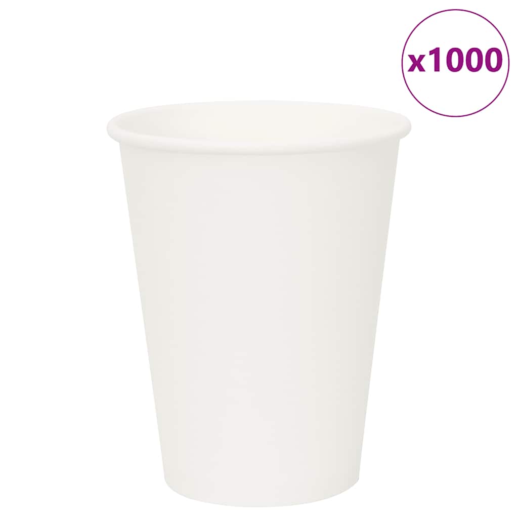 vidaXL Pappbecher 1000 Stk. 4oz 100ml Weiß