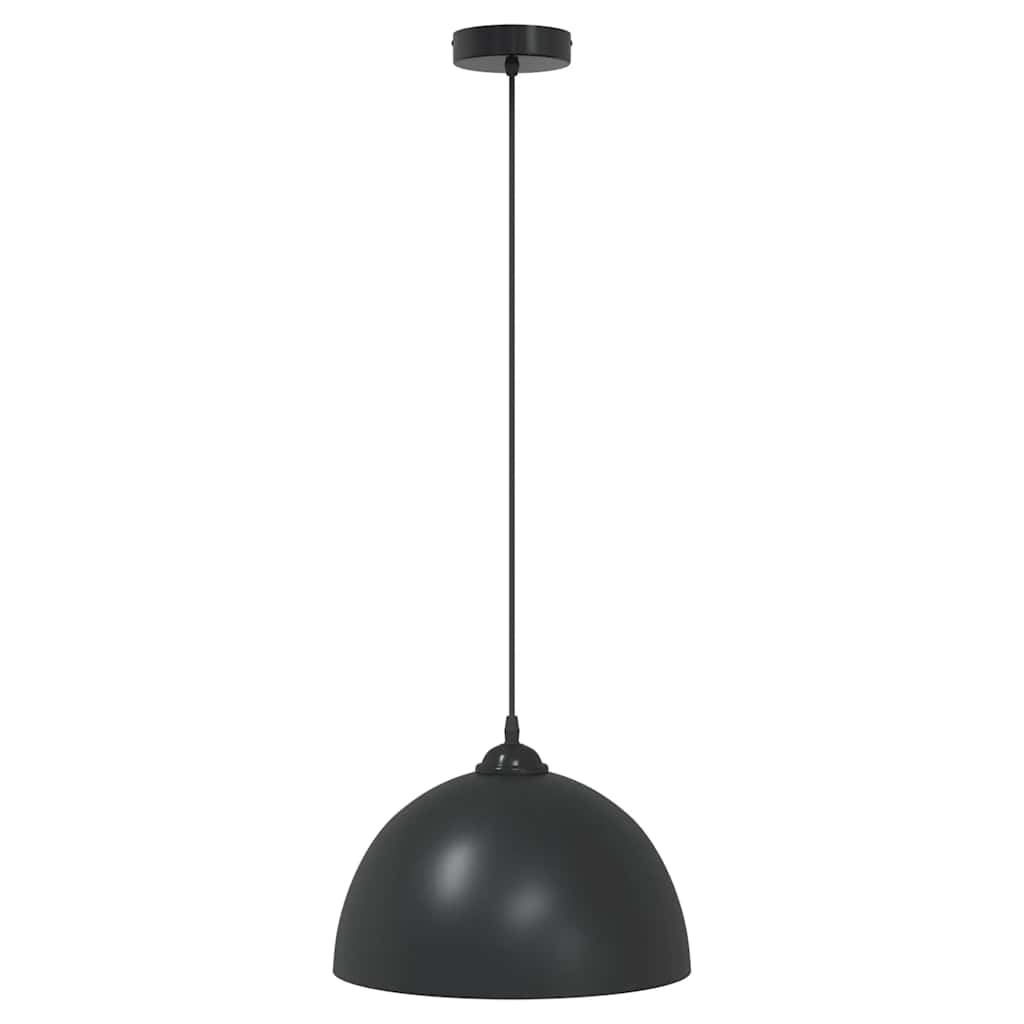 vidaXL Pendelleuchten 2 Stk. Höhenverstellbar E27 Schwarz Ø30cm Metall
