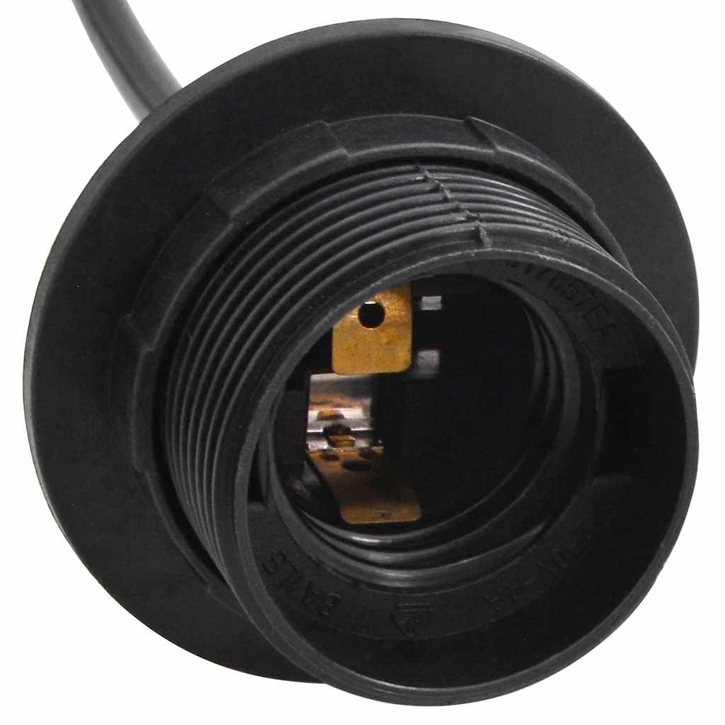 vidaXL Pendelleuchte mit 3 Fassungen E27 Schwarz Metall