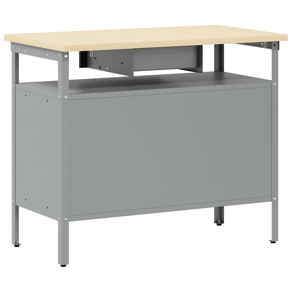vidaXL Werkbank mit Schubladen Schwarz und Grau 100 x 55 x 85 cm