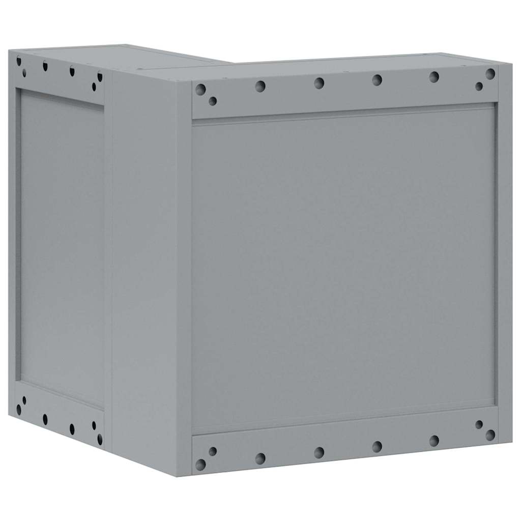 vidaXL Werkzeugschrank mit Regal Schwarz und Grau 50 x 20 x 55 cm