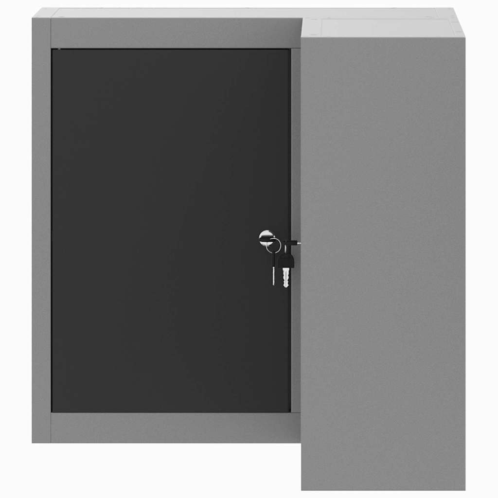 vidaXL Werkzeugschrank mit Regal Schwarz und Grau 50 x 20 x 55 cm