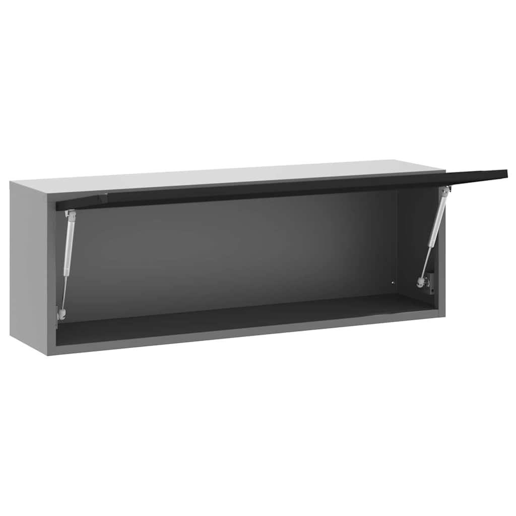 vidaXL Werkzeugschrank mit Speicher Schwarz und Grau 100 x 25 x 35 cm