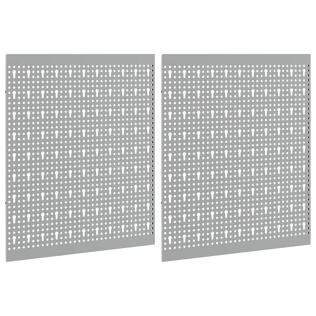 vidaXL Werkzeugwandpaneel 2 pcs Grau 100 x 1 x 60 cm