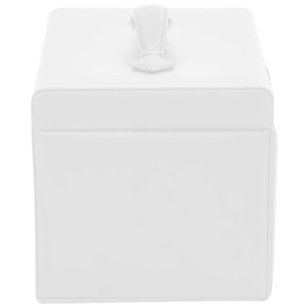 vidaXL Schmuckkästchen 3-Schichten mit Spiegel Abschließbar Weiß